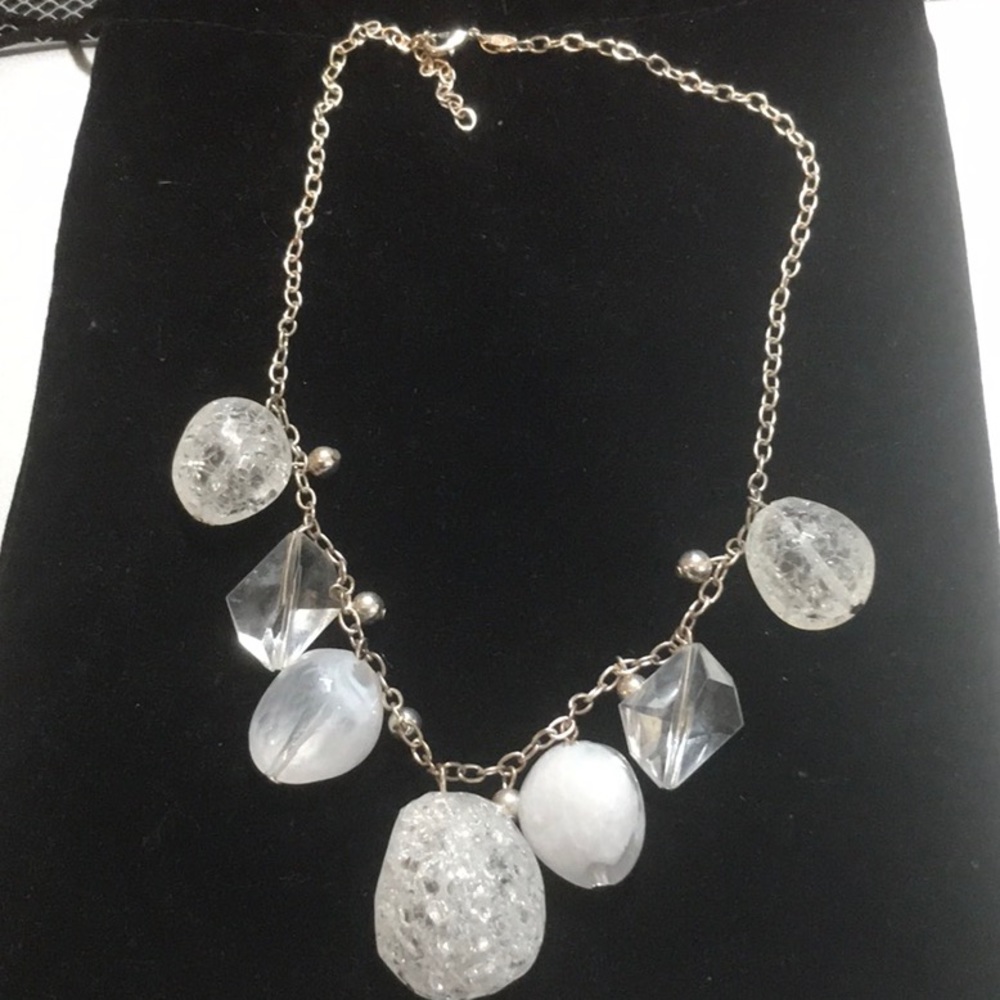 SHA signed silver toned necklace